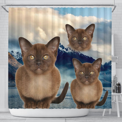 Burmese Cat Print Shower Curtains-Free Shipping - Deruj.com