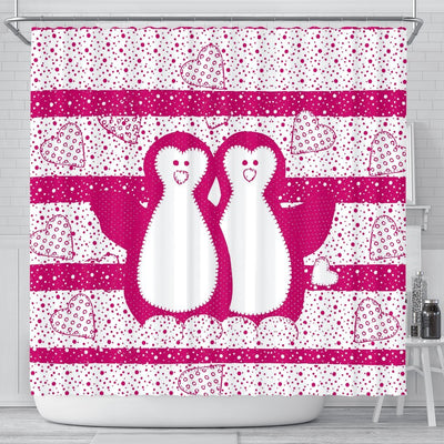Cute Penguin Bird Print Shower Curtain-Free Shipping - Deruj.com