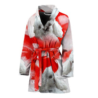 Lovely Poodle Print Women's Bath Robe-Free Shipping - Deruj.com