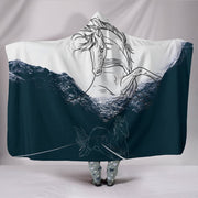 Dutch Warmblood Horse Print Hooded Blanket-Free Shipping - Deruj.com
