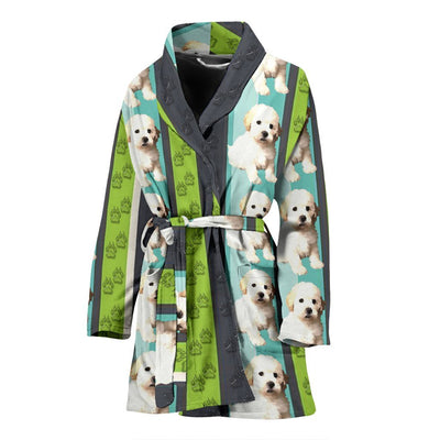 Shih-Poo Dog Patterns Print Women's Bath Robe-Free Shipping - Deruj.com