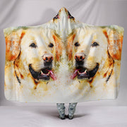 Labrador Retriever Dog Art Print Hooded Blanket-Free Shipping - Deruj.com