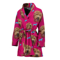 Goldendoodle dog Print Women's Bath Robe-Free Shipping - Deruj.com