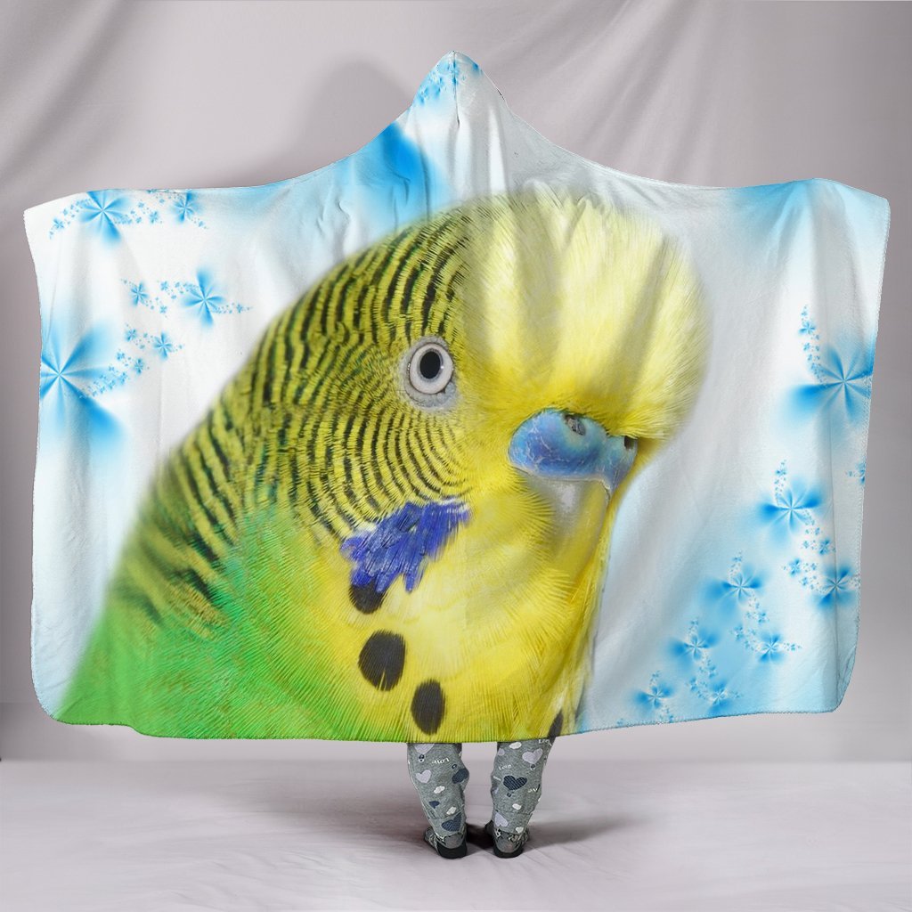 Budgerigar Parrot Print Hooded Blanket-Free Shipping - Deruj.com