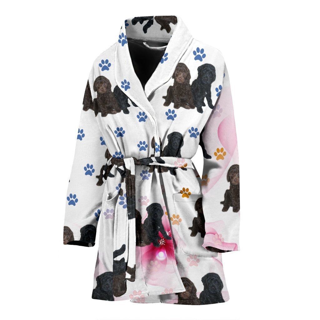 Barbet Dog Patterns Print Women's Bath Robe-Free Shipping - Deruj.com