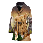 American Staffordshire Terrier Print Women's Bath Robe-Free Shipping - Deruj.com