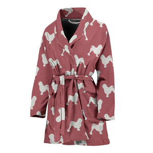 Lowchen Dog Pattern Print Women's Bath Robe-Free Shipping - Deruj.com