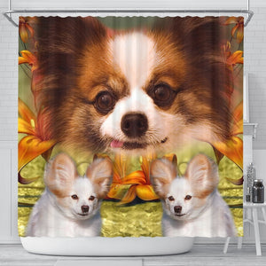 Papillon Dog Print Shower Curtains-Free Shipping - Deruj.com