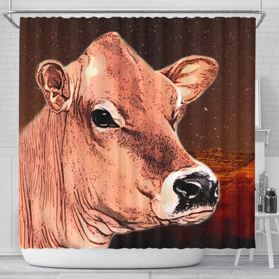 Cute Jersey Cattle (Cow) Print Shower Curtain-Free Shipping - Deruj.com