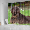 German Longhair Pointer Print Shower Curtains-Free Shipping - Deruj.com