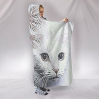 Turkish Angora Cat Print Hooded Blanket-Free Shipping - Deruj.com