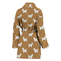 Petit Basset Griffon Vendeen Dog Pattern Print Women's Bath Robe-Free Shipping - Deruj.com