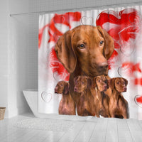 Cute Vizsla Print Shower Curtains-Free Shipping - Deruj.com