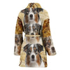 Cute Australian Shepherd Print Women's Bath Robe-Free Shipping - Deruj.com