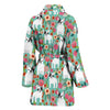 French Bulldog Floral Print Women's Bath Robe-Free Shipping - Deruj.com