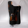 Rottweiler Dog Print Black Hooded Blanket-Free Shipping - Deruj.com