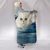 Cute White Persian Cat Print Hooded Blanket-Free Shipping - Deruj.com