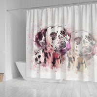 Dalmatian Dog Watercolor Art Print Shower Curtains-Free Shipping - Deruj.com