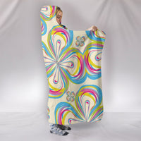 Floral color Print Hooded Blanket-Free Shipping - Deruj.com