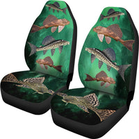 Suckermouth Catfish Print Car Seat Covers- Free Shipping - Deruj.com