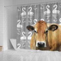 Cute Parthenaise Cattle (Cow) Print Shower Curtain-Free Shipping - Deruj.com