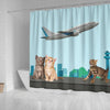 Happy Cats Print Shower Curtain-Free Shipping - Deruj.com