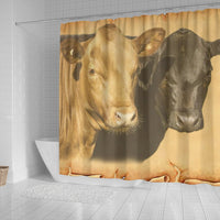 Dexter Cattle (Cow) Print Shower Curtain-Free Shipping - Deruj.com