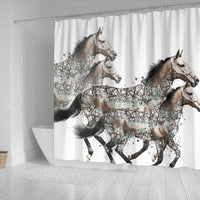 American Quarter Horse Art Print Shower Curtains-Free Shipping - Deruj.com
