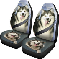 Laughing Alaskan Malamute Print Car Seat Covers- Free Shipping - Deruj.com