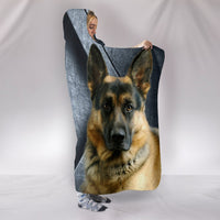 German Shepherd Print Hooded Blanket-Free Shipping - Deruj.com