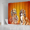 English Cocker Spaniel Print Shower Curtain-Free Shipping - Deruj.com