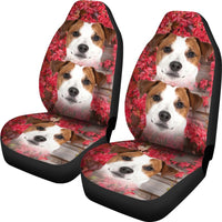 Jack Russell Terrier On Pink Print Car Seat Covers-Free Shipping - Deruj.com