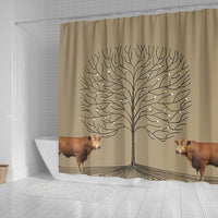 Gelbvieh Cattle (Cow) Print Shower Curtain-Free Shipping - Deruj.com