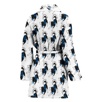 Siberian Husky Dog Pattern Print Women's Bath Robe-Free Shipping - Deruj.com