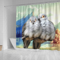 Diamond Dove Bird Print Shower Curtains-Free Shipping - Deruj.com