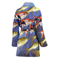 Seluang Fish Print Women's Bath Robe-Free Shipping - Deruj.com