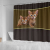 Abyssinian cat Print Shower Curtain-Free Shipping - Deruj.com