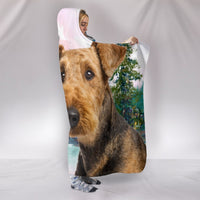Cute Airedale Terrier Print Hooded Blanket-Free Shipping - Deruj.com