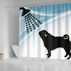Cute Pug Dog Bath Print Shower Curtain-Free Shipping - Deruj.com