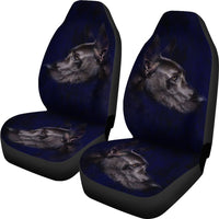Black Great Dane Dog Art Print Car Seat Covers-Free Shipping - Deruj.com