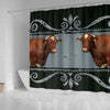 Maine Anjou Cattle (Cow) Print Shower Curtain-Free Shipping - Deruj.com