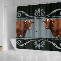 Maine Anjou Cattle (Cow) Print Shower Curtain-Free Shipping - Deruj.com