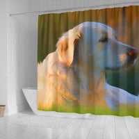 Golden Retriever Dog Painting Print Shower Curtains-Free Shipping - Deruj.com