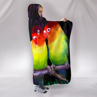 Love Bird Print Hooded Blanket-Free Shipping - Deruj.com