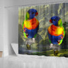 Lories And Lorikeets Bird Print Shower Curtains-Free Shipping - Deruj.com