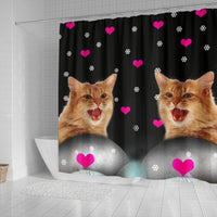 Somali cat Print Shower Curtain-Free Shipping - Deruj.com