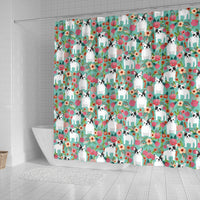 French Bulldog Floral Print Shower Curtains-Free Shipping - Deruj.com