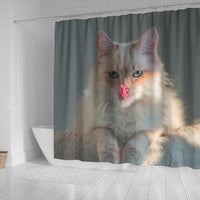 Cute Birman Cat Print Shower Curtain-Free Shipping - Deruj.com