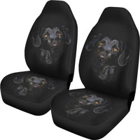 Black Labrador Dog Print Limited Edition Car Seat Covers-Free Shipping - Deruj.com