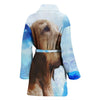 Bracco Italiano Dog Print Women's Bath Robe-Free Shipping - Deruj.com